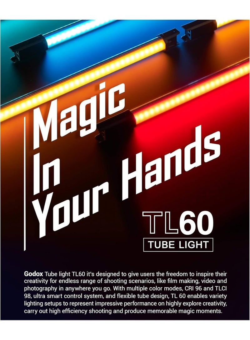 جودوكس مصباح أنبوبي LED من نوع Godox TL60 RGB - Image 2